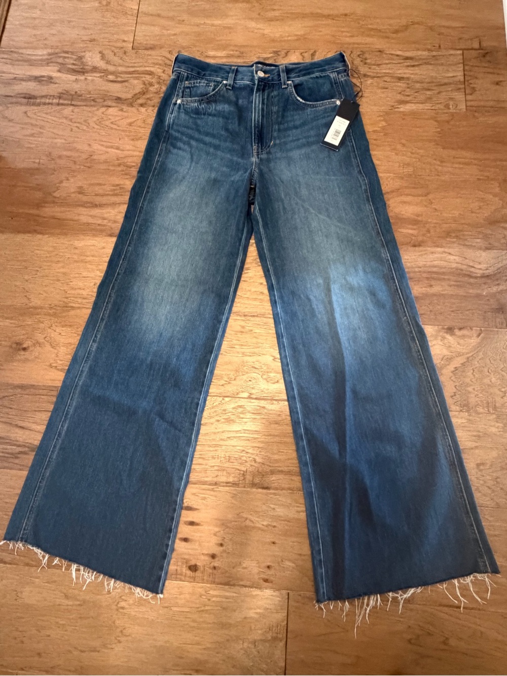 Veronica Beard Kasey Mid Rise Wide Leg Jeans Bandit Size 29 NWT